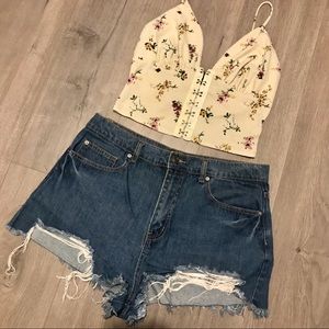 High Waisted Jean Shorts